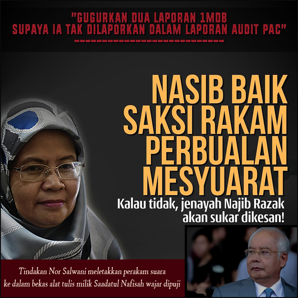 Saksi Rakam Mesyuarat Khas 1MDB Secara Rahsia