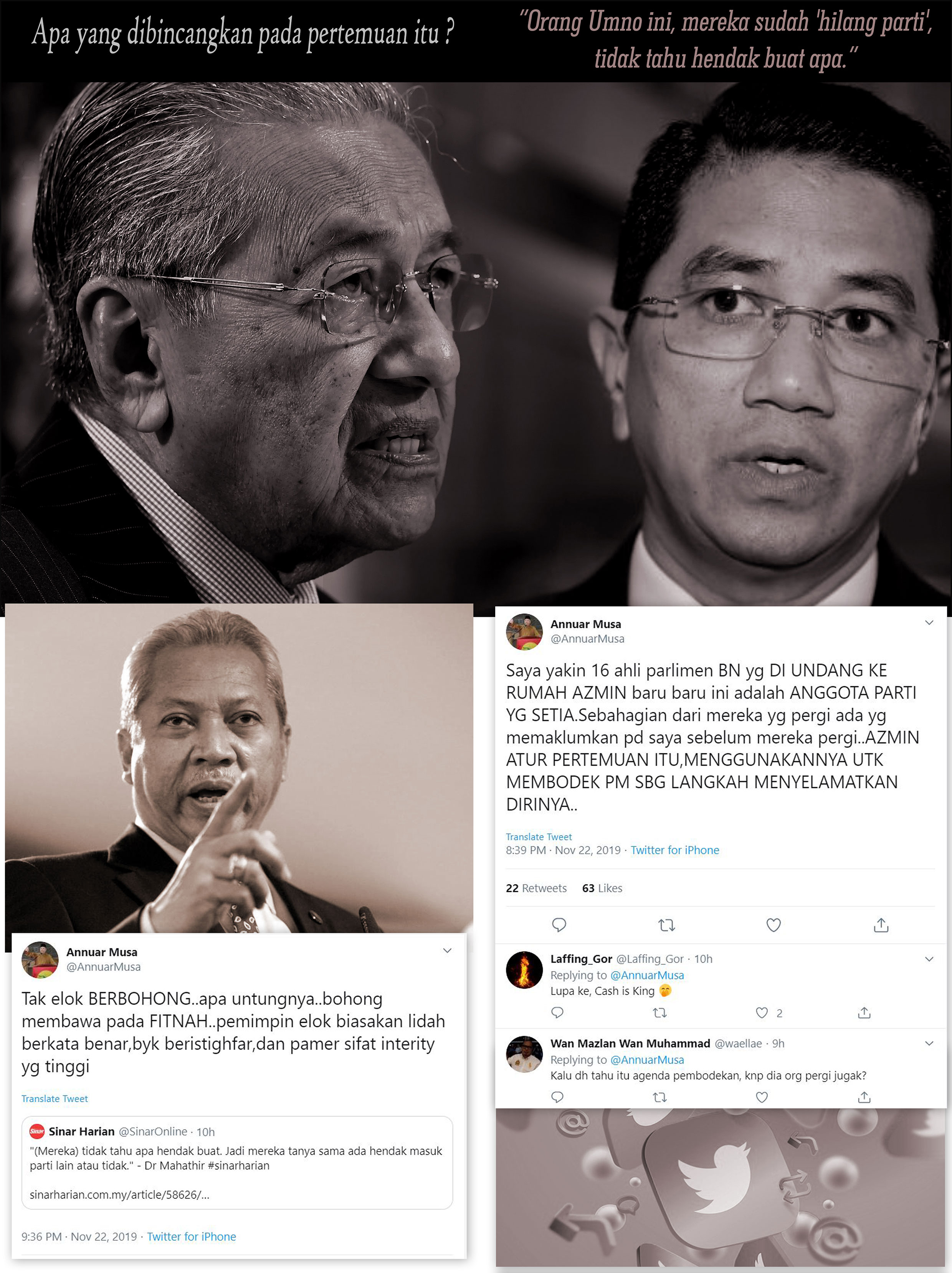 Makan Malam di Azmin: Tujuh Anggota Parlimen Umno menyangkal akaun Dr M
